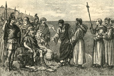 El desembarco de San Agustín en Kent, 597AD, 1890 de Unbekannt