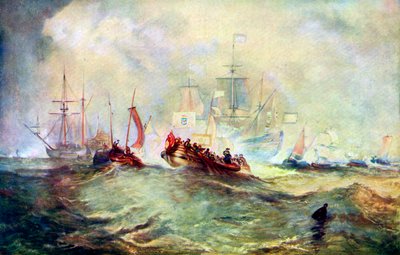 El desembarco de Guillermo de Orange en Torbay, 1688, c1920 de Unbekannt