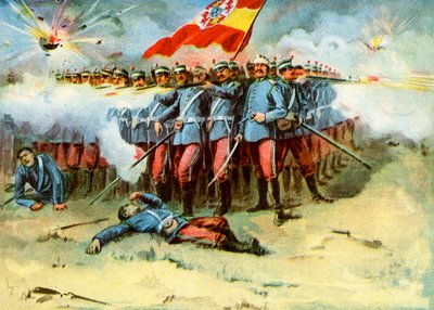 La última resistencia, cuadro de infantería española, Guerra Hispanoamericana, 1898 de Unbekannt