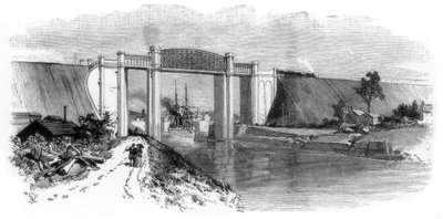 El Viaducto de Latchford, Canal de Navegación de Mánchester, 1894 de Unbekannt