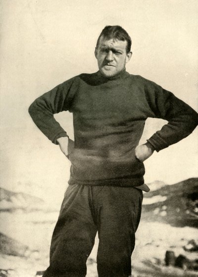 El líder de la expedición con ropa de invierno, c1908 de Unbekannt