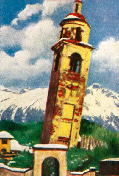 La torre inclinada de San Moritz, c1928 de Unbekannt