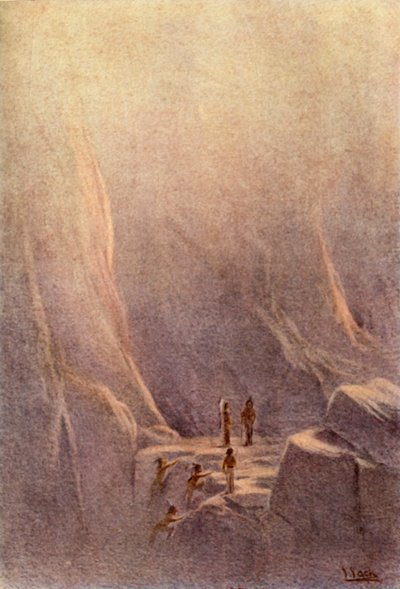 Los Lenape llegan al lugar de las cuevas, 1914 de Unbekannt