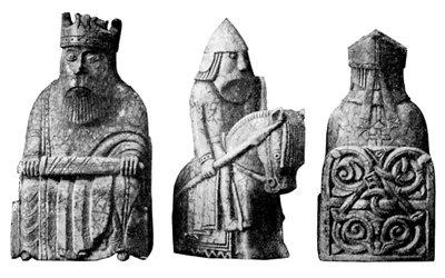 Las piezas de ajedrez de Lewis, noruegas, c1150-c1200, c1920 de Unbekannt