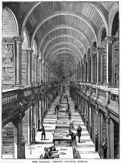 La Biblioteca, Trinity College, Dublín, siglo XIX de Unbekannt