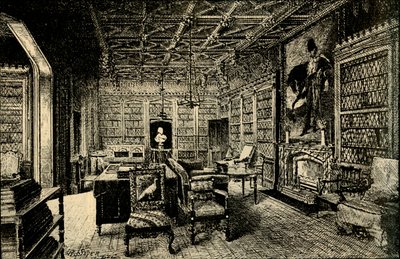 La Biblioteca en Abbotsford, 1882 de Unbekannt