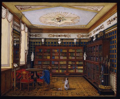 La Biblioteca del Conde Henryk Ilinsky en Romaniv, 1824 de Unbekannt