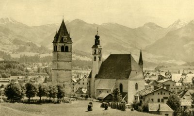 La Liebfrauenkirche y la iglesia de San Andrés, Kitzbühel, Tirol, Austria, c1935 de Unbekannt