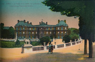 El Palacio de Luxemburgo y el Jardín de Luxemburgo, París de Unbekannt