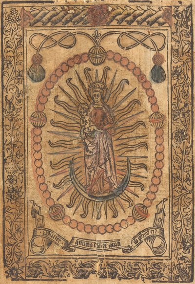 La Virgen y el Niño en un rosario, c. 1490 de Unbekannt