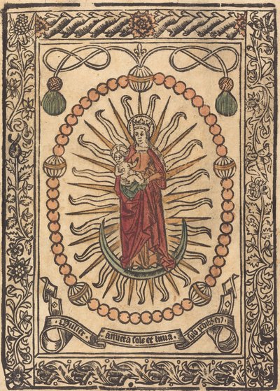 La Madonna y el Niño en un Rosario, c. 1490 de Unbekannt