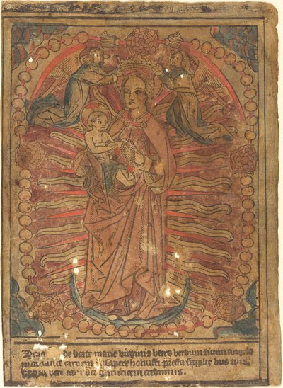 La Madonna y el Niño en un Rosario, c. 1490 de Unbekannt