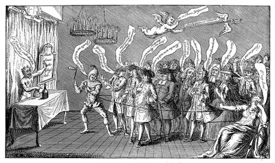 El Mago o Conjurador de Botellas. Credulidad inglesa: o, Todos embotellados, 1749 de Unbekannt