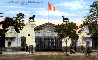 La entrada principal a la exposición, Lima, Perú, c1900s de Unbekannt