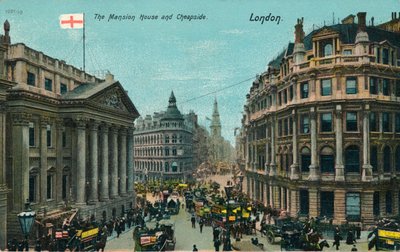 La Mansion House y Cheapside, Londres, c1910 de Unbekannt