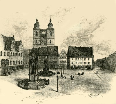 La Plaza del Mercado, Wittenberg de Unbekannt