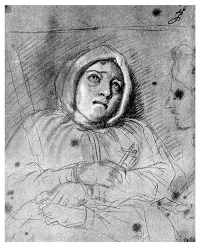 La marquesa de Brinvilliers antes de la ejecución, 1676 de Unbekannt