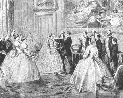 El matrimonio de la Princesa Alicia con el Príncipe Luis de Hesse, 1862 de Unbekannt