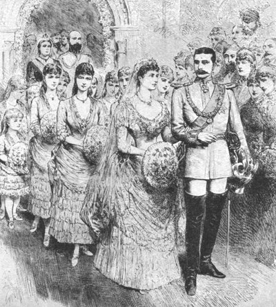 El matrimonio de la Princesa Beatriz con el Príncipe Enrique de Battenberg...1885, 1901 de Unbekannt