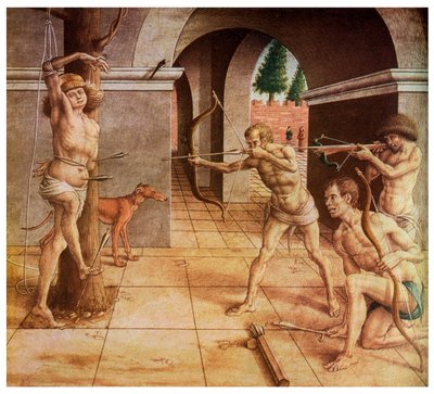 El martirio de San Sebastián, siglo XV de Unbekannt