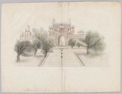 El Mausoleo de Akbar en Secundrabad, principios del siglo XIX de Unbekannt