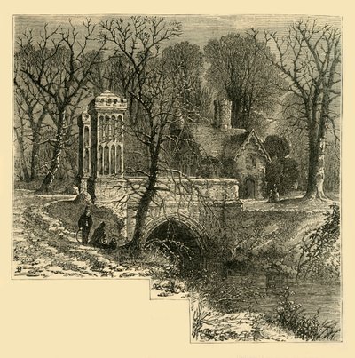 El foso, Palacio de Fulham, c1878 de Unbekannt