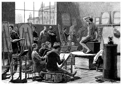 La modelo, 1882 de Unbekannt