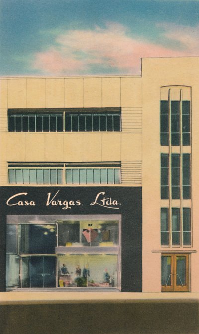 El moderno almacén Casa Vargas Ltda., Barranquilla, c. 1940s de Unbekannt