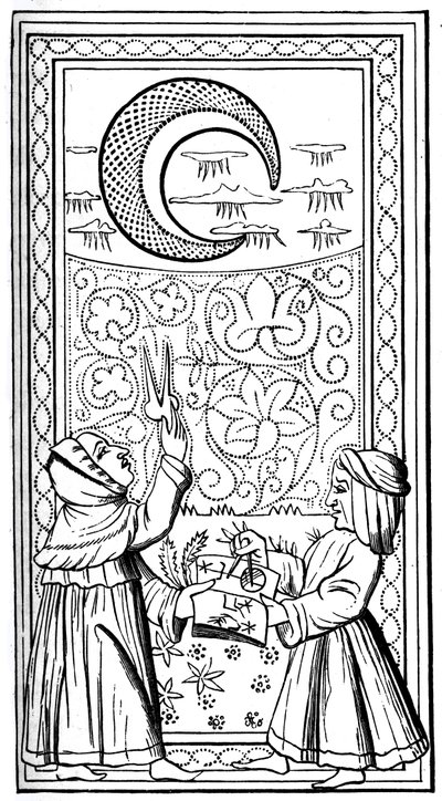 La Luna, carta del tarot, siglo XIV, 1870 de Unbekannt