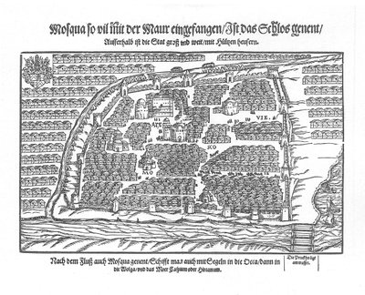 El Mapa de Moscú de Moscouiter wunderbare Historien por Sigmund von Herberstein de Unbekannt