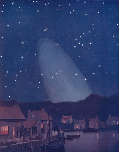 El misterioso cono de luz en el cielo, 1935 de Unbekannt