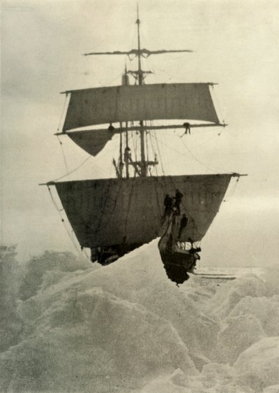 El Nimrod detenido en el hielo, 1908, 1909 de Unbekannt