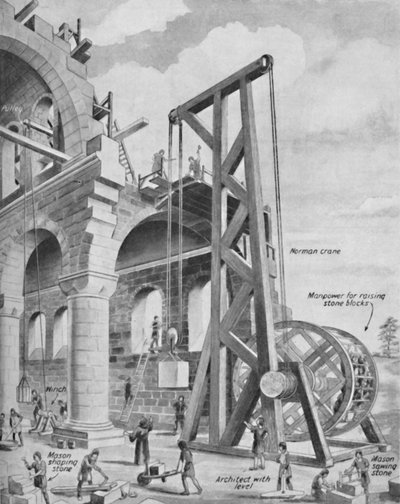 Los normandos construyendo una catedral, c1934 de Unbekannt
