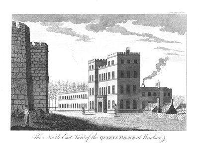 Vista noreste del Palacio de la Reina en Windsor, 1780 de Unbekannt