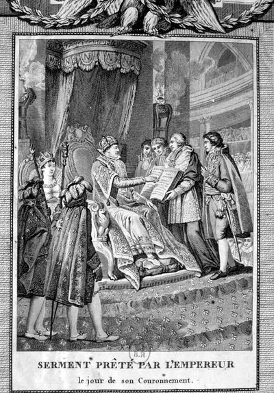 El juramento del emperador, 2 de diciembre de 1804, siglo XIX de Unbekannt