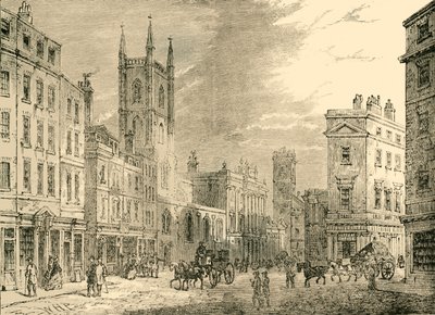 El viejo Banco de Inglaterra, visto desde la Mansion House, 1890 de Unbekannt