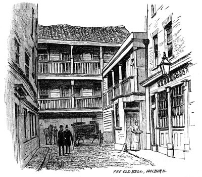 La antigua posada Bell, Holborn, Londres, 1887 de Unbekannt