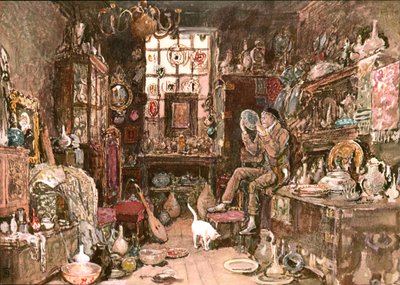 La tienda de antigüedades, c1900 de Unbekannt