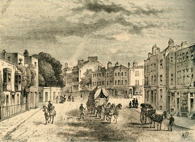 El viejo pueblo de Vauxhall, con entrada a los jardines de Unbekannt