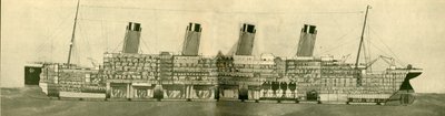 El Olympic 46,439 Toneladas mostrado en sección, c1930 de Unbekannt