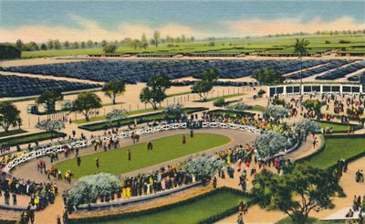 El Paddock en Santa Anita, Los Angeles Turf Club, Arcadia, California, años 1930 de Unbekannt