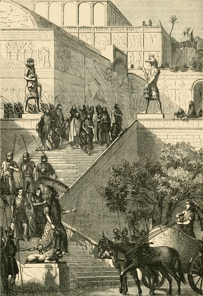 El Palacio de Kouyunjik, Restaurado. Después de Layard, 1890 de Unbekannt