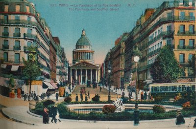 El Panteón y la Rue Soufflot, París, c1920 de Unbekannt