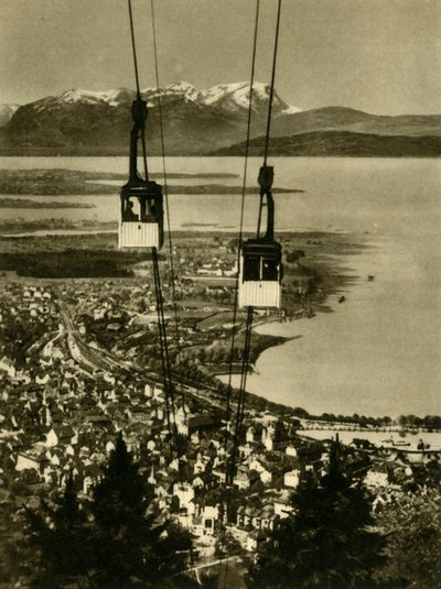 El teleférico Pfänderbahn, Bregenz, Austria, c1935 de Unbekannt