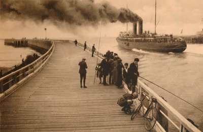 El muelle y la entrada del barco de correo de Unbekannt