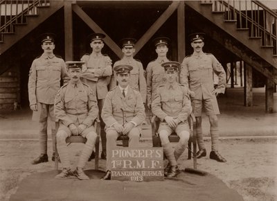 Los pioneros del 1er Royal Munster Fusiliers, Rangún, Birmania, 1913 de Unbekannt