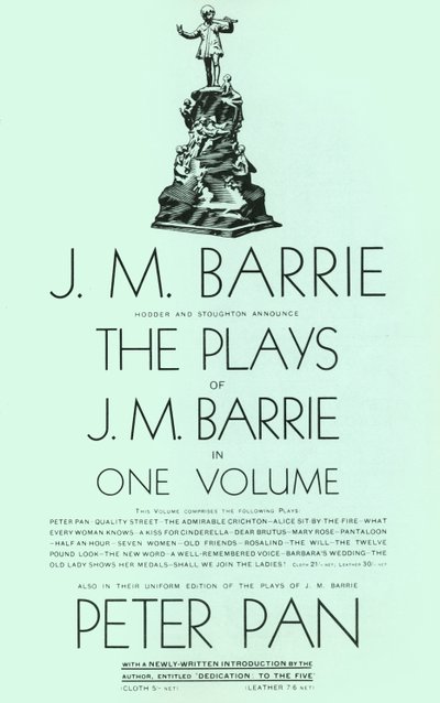 Las obras de J.M. Barrie en un volumen, 1928 de Unbekannt