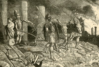 El arado pasando por el sitio de Cartago, 1890 de Unbekannt