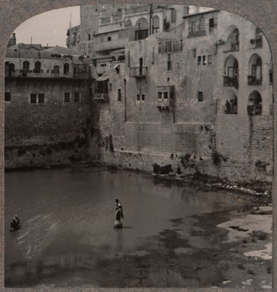 El estanque de Ezequías, Jerusalén, c. 1900 de Unbekannt