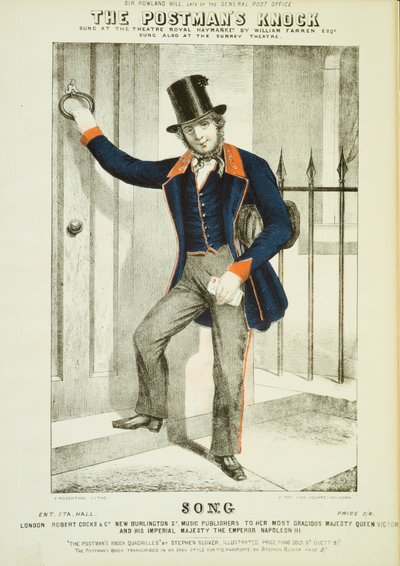 El golpe del cartero, c1855 de Unbekannt
